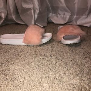 Fuzzy UGG slides